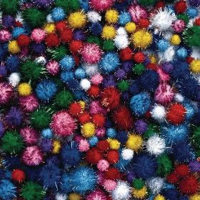 Εικόνα της Σετ 300 Glitter pom-pom