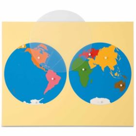 Εικόνα της Nienhuis Montessori-Puzzle Map World Parts